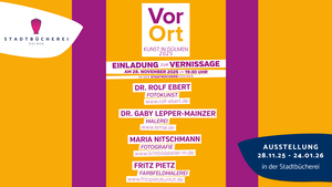 Vorderseite der Einladung mit aufgeführten KünstlerInnen